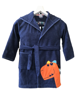 Little Dino Nakışlı Uzun Kollu Bornoz