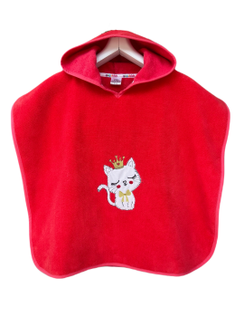 Kedicik Kırmızı Panço